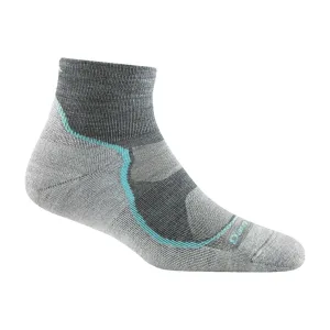 Darn Tough Socks Women's Light Hiker 1/4 Lightweight Hiking w/Cushion Slate