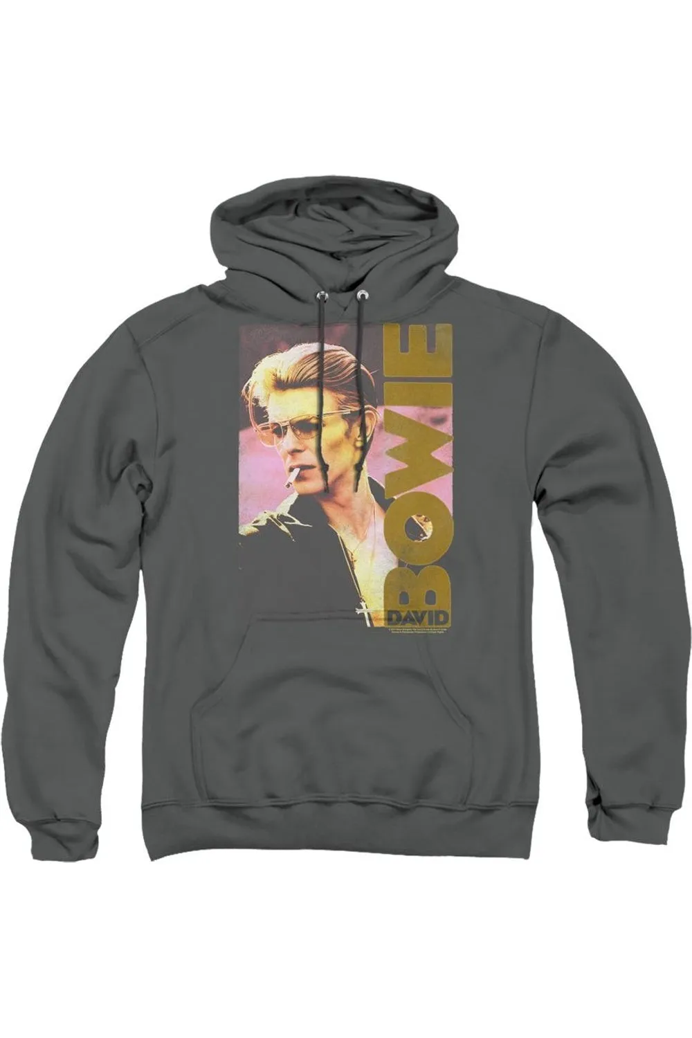 David Bowie Smokin Adult Pull Over Hoodie