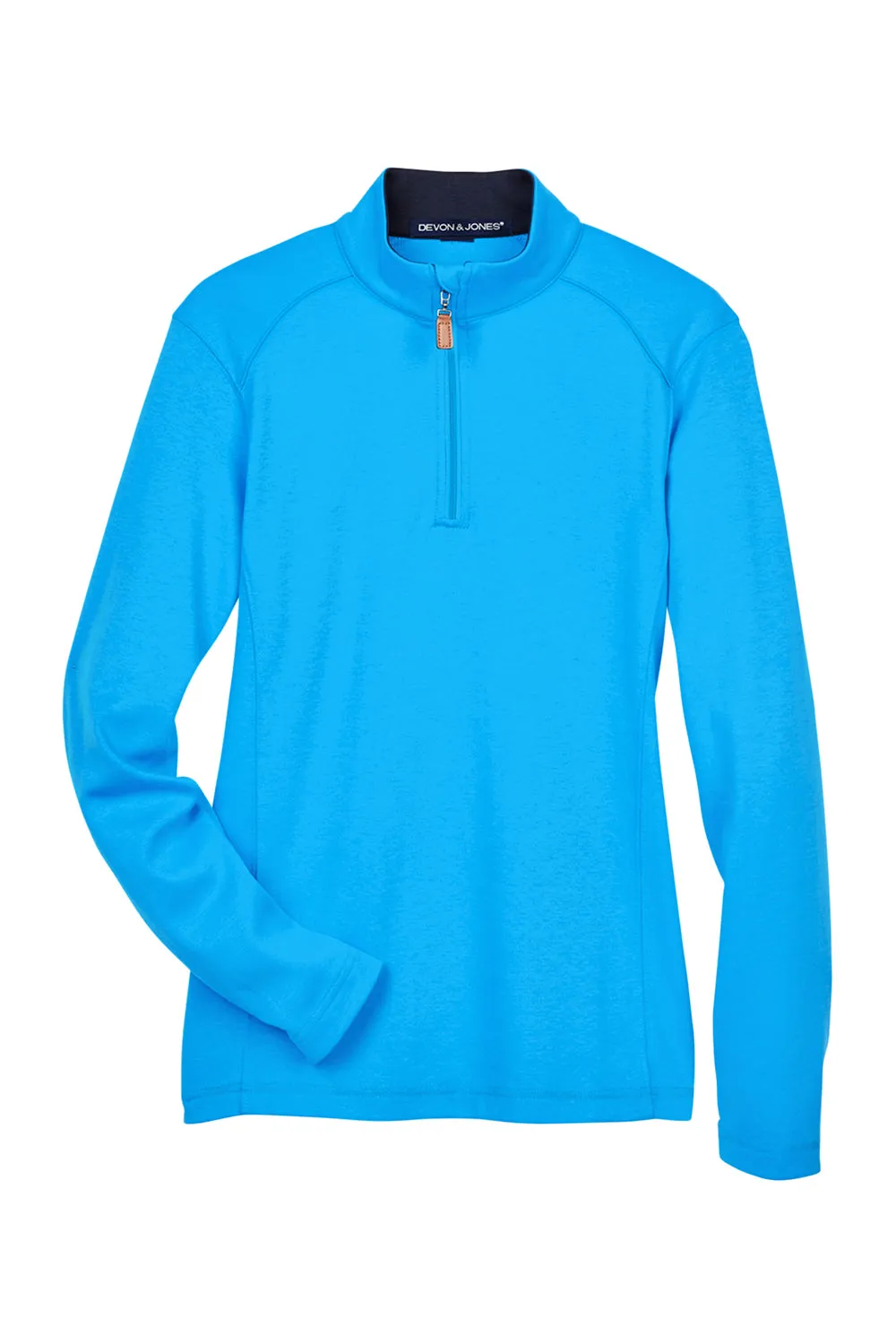 Devon & Jones Womens DryTec20 Performance Moisture Wicking 1/4 Zip Sweatshirt - Ocean Blue