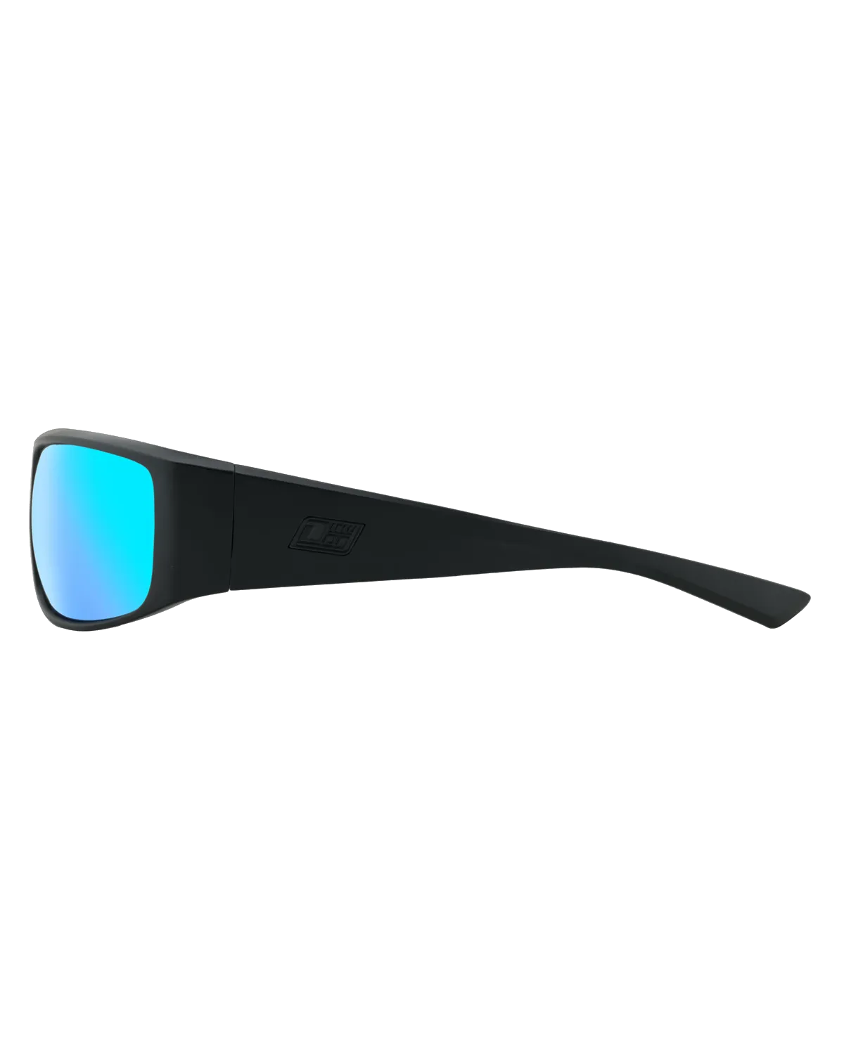 Dirty Dog	Sunglasses Sharky Polarised Sunglasses in Satin Black & Ice Blue Mirror