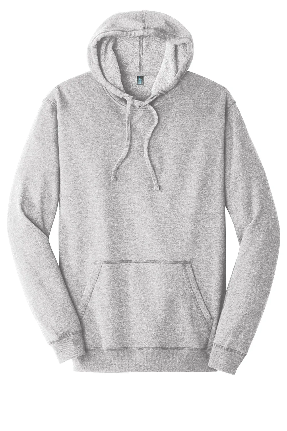 District Mens Fleece Hooded Sweatshirt Hoodie w/ Pouch Pocket - Heather Grey