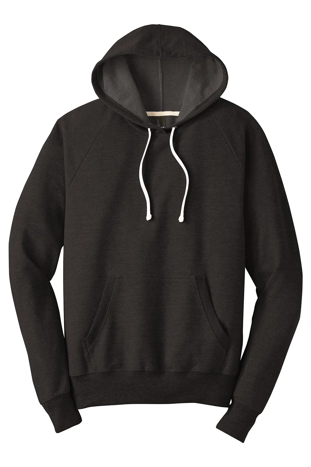 District Mens Perfect French Terry Hooded Sweatshirt Hoodie w/ Pouch Pocket - Black