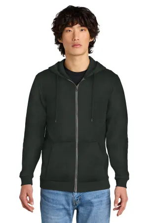 District Mens Perfect Tri Fleece Full Zip Hooded Sweatshirt Hoodie w/ Pockets - Deepest Grey