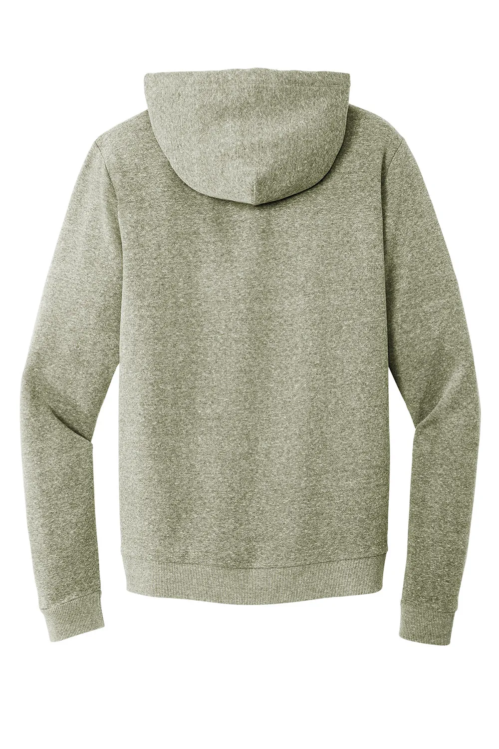 District Mens Perfect Tri Fleece Full Zip Hooded Sweatshirt Hoodie w/ Pockets - Military Green Frost