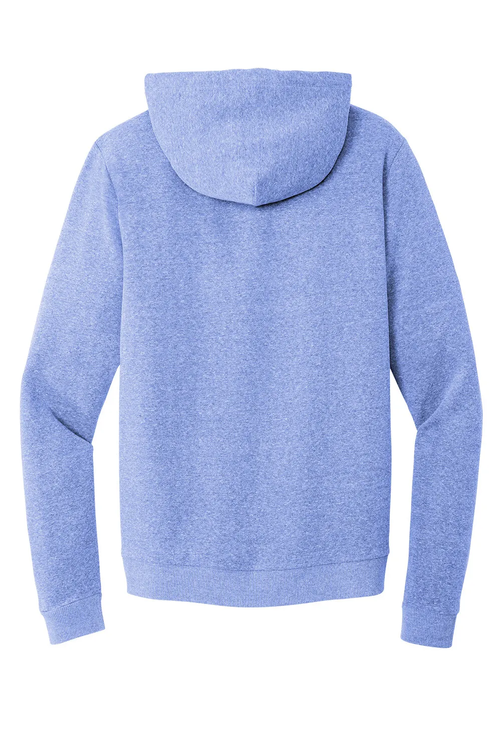 District Mens Perfect Tri Fleece Full Zip Hooded Sweatshirt Hoodie w/ Pockets - Royal Blue Frost
