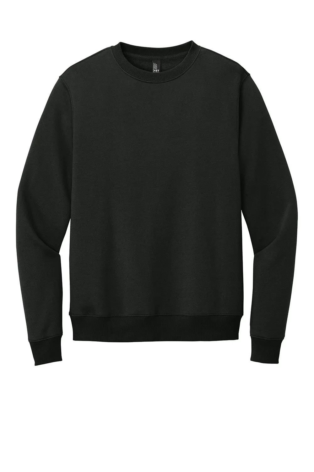 District Mens Perfect Weight Fleece Crewneck Sweatshirt - Jet Black