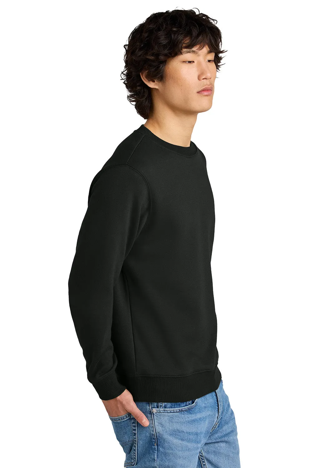 District Mens Perfect Weight Fleece Crewneck Sweatshirt - Jet Black