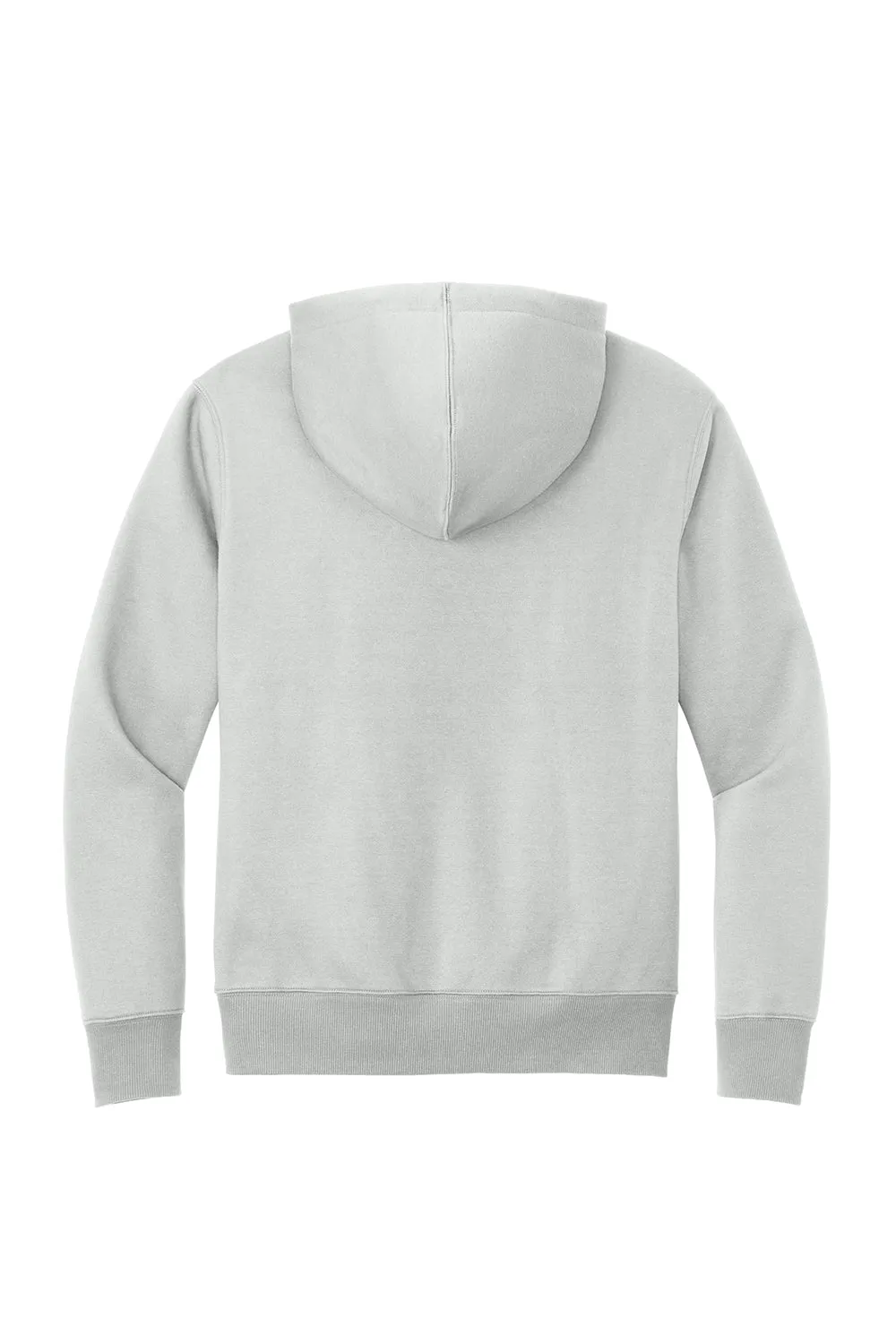 District Mens Perfect Weight Fleece Hooded Sweatshirt Hoodie w/ Pouch Pocket - Ash Grey