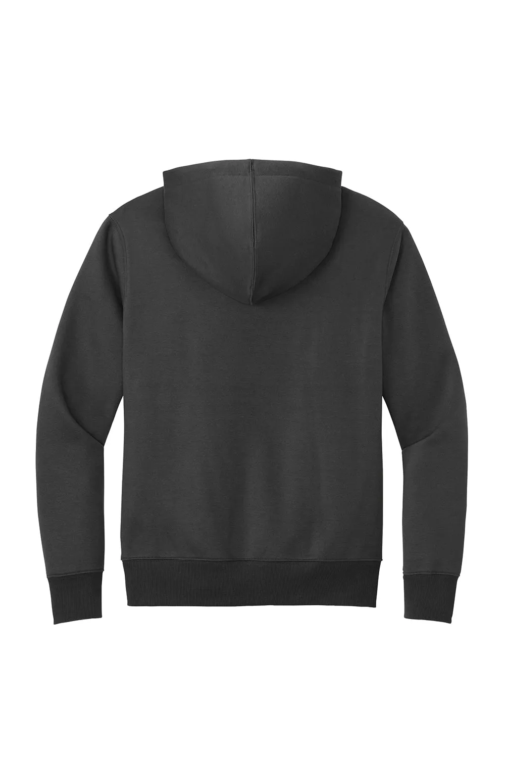 District Mens Perfect Weight Fleece Hooded Sweatshirt Hoodie w/ Pouch Pocket - Charcoal Grey