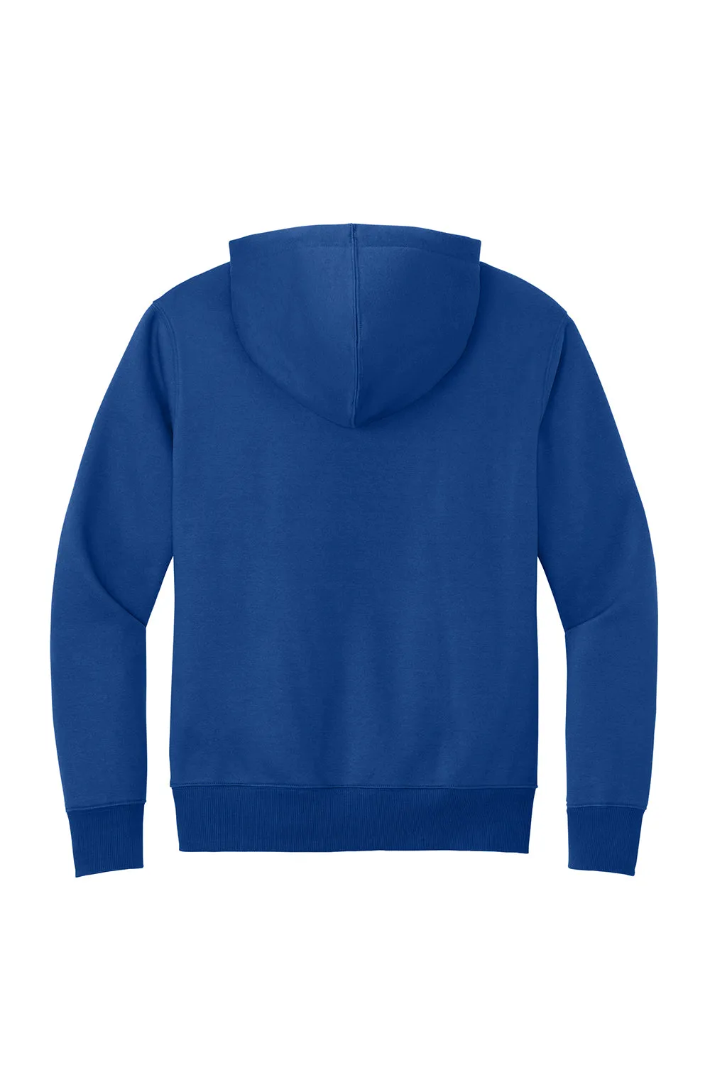 District Mens Perfect Weight Fleece Hooded Sweatshirt Hoodie w/ Pouch Pocket - Deep Royal Blue