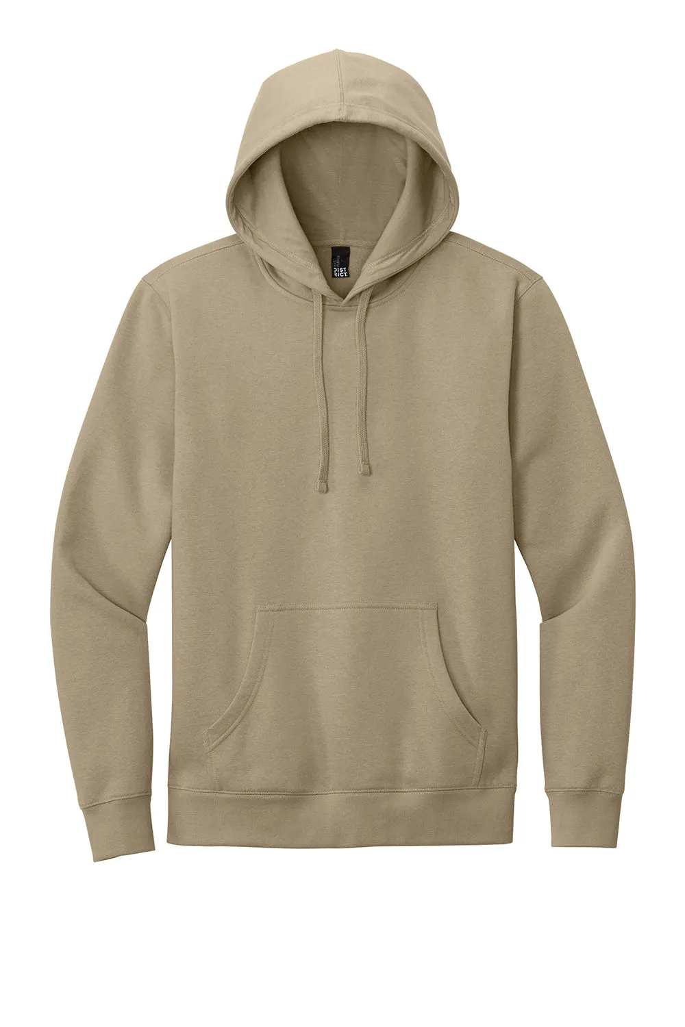 District Mens Very Important Fleece Hooded Sweatshirt Hoodie w/ Pouch Pocket - Desert Tan