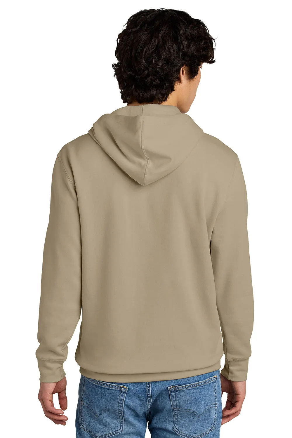 District Mens Very Important Fleece Hooded Sweatshirt Hoodie w/ Pouch Pocket - Desert Tan