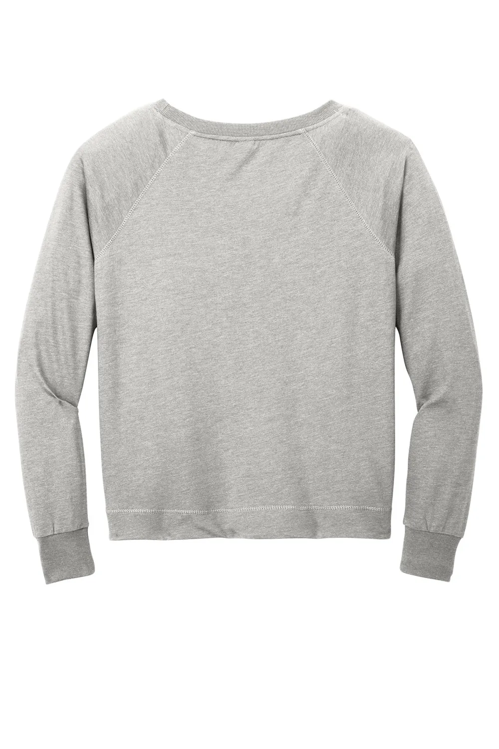 District Womens French Terry Crewneck Sweatshirt - Heather Light Grey