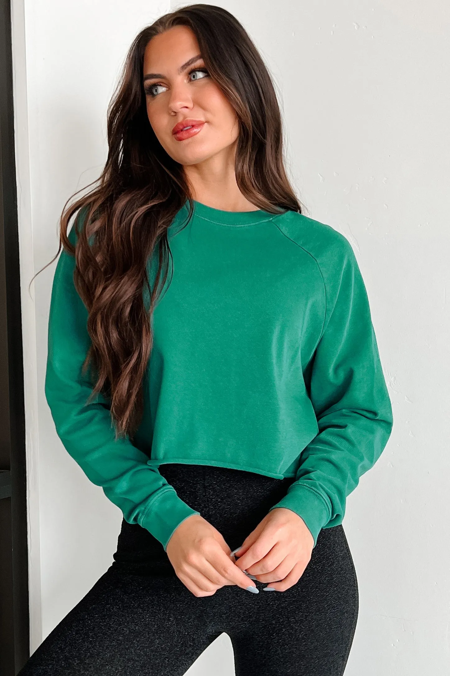 DOORBUSTER Marshall Raglan Long Sleeve Top (Pine Green)