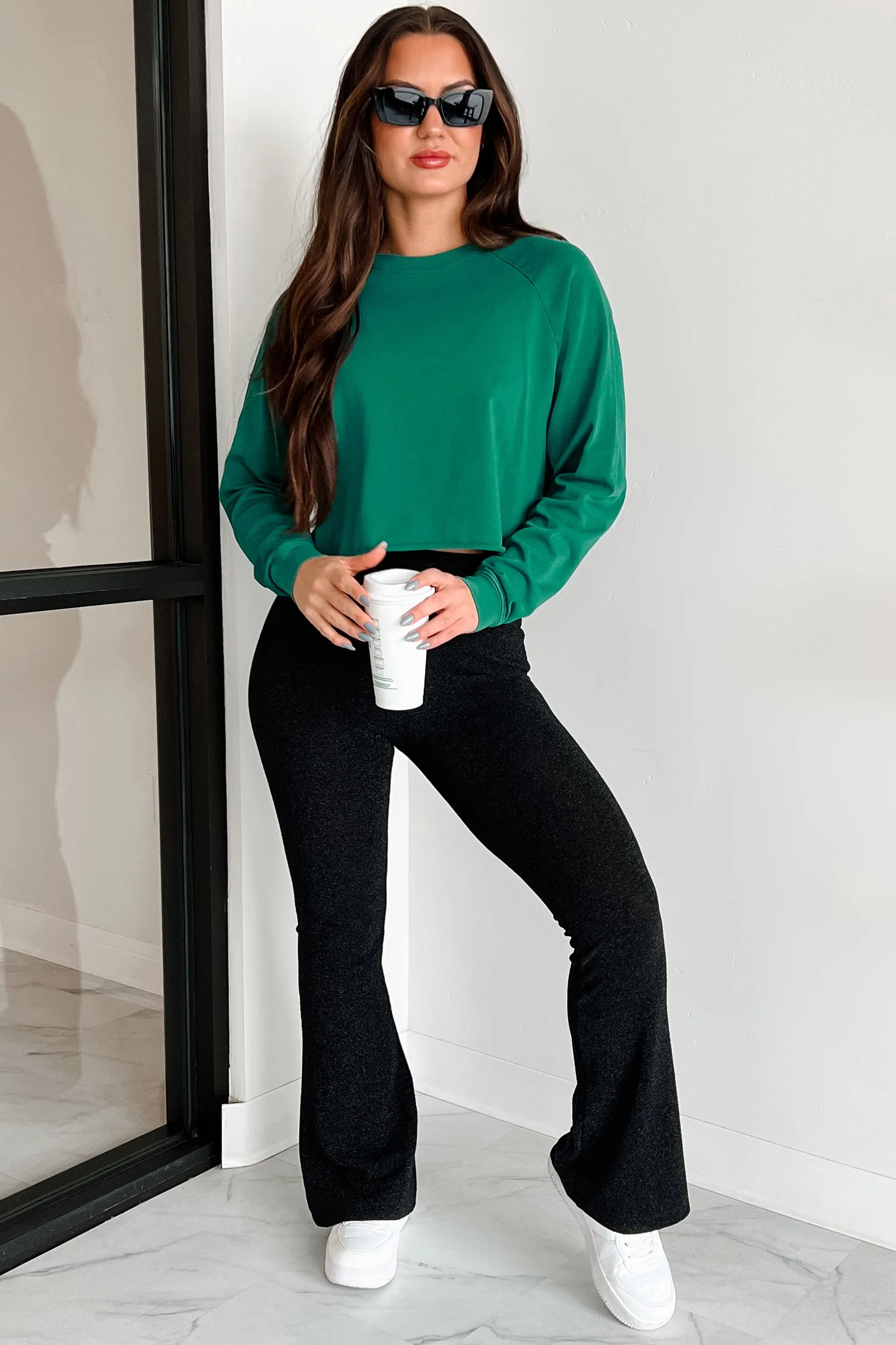 DOORBUSTER Marshall Raglan Long Sleeve Top (Pine Green)