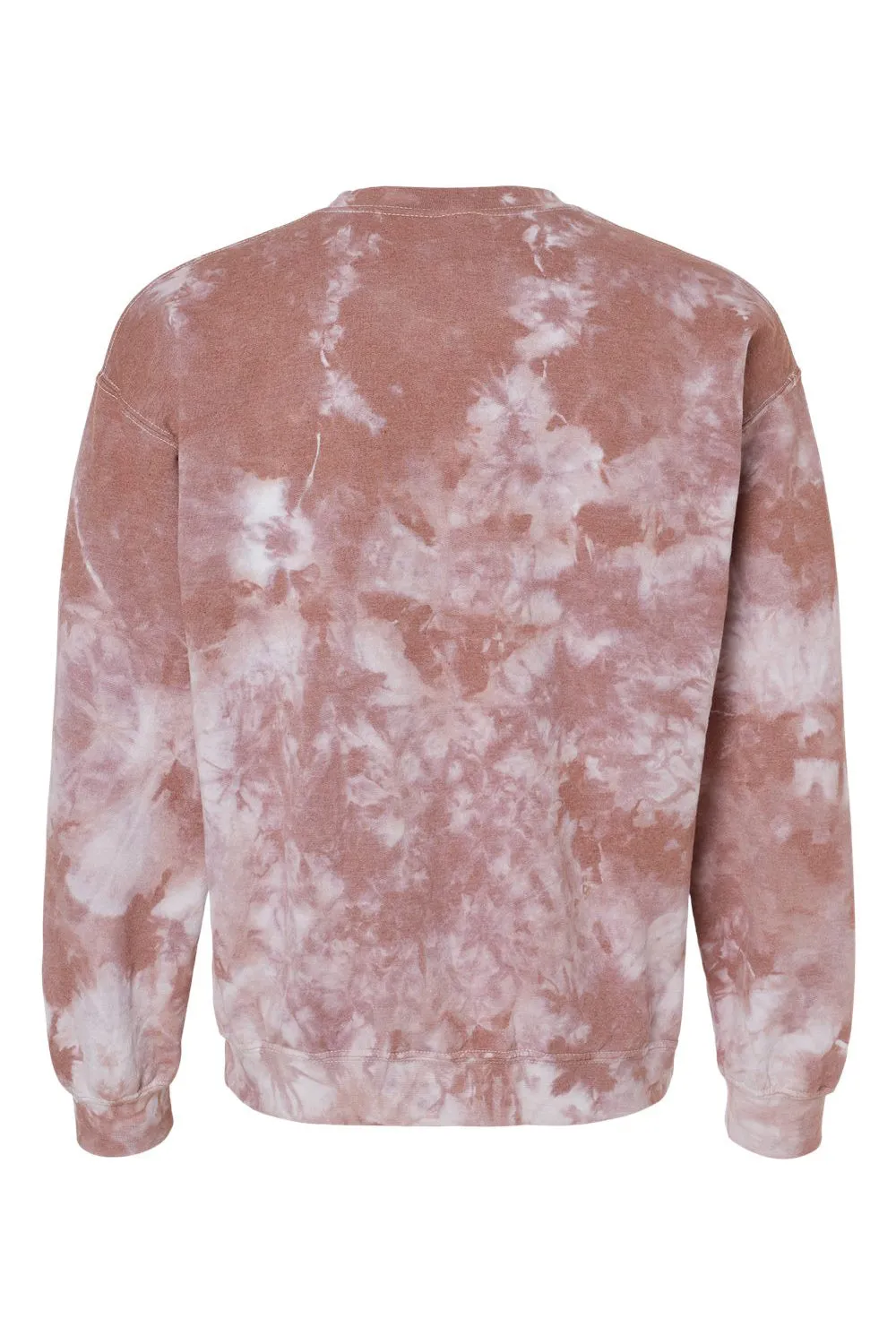 Dyenomite Mens Tie Dyed Crewneck Sweatshirt - Copper Crystal