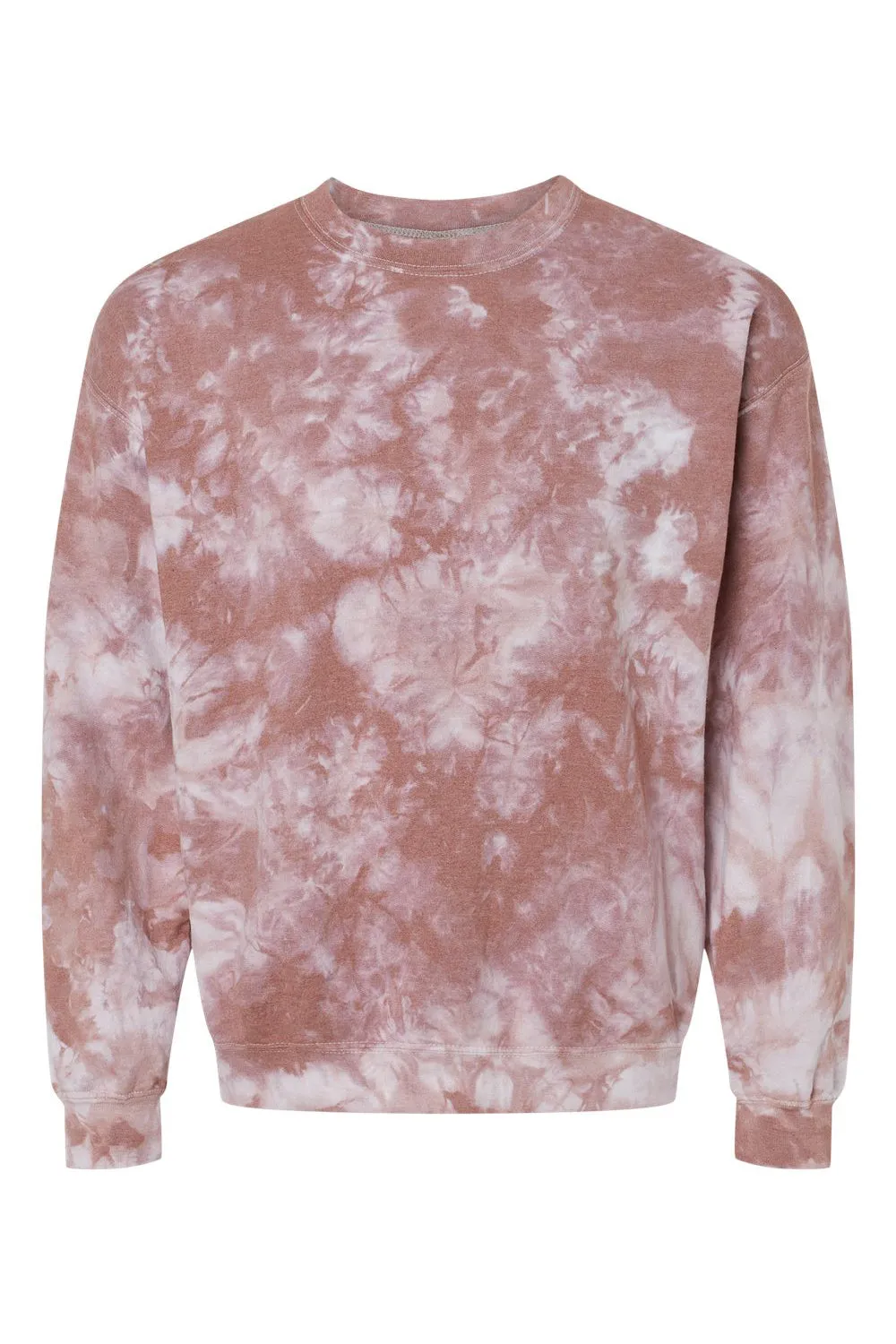 Dyenomite Mens Tie Dyed Crewneck Sweatshirt - Copper Crystal