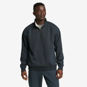 Eddie Bauer Men's Eddie Bauer Fleece Faux Shearling-Lined 1/4-Zip - Grey Eddie Bauer