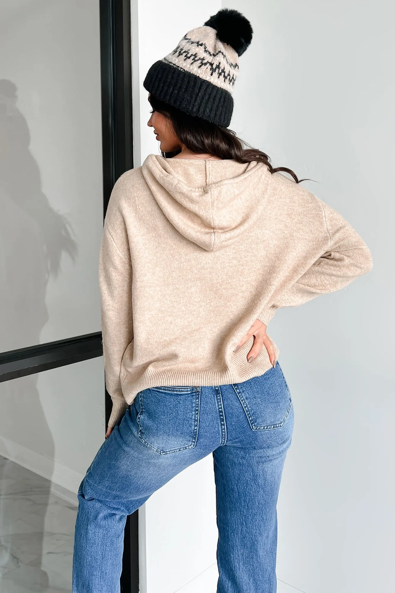 Finding My Focus Hooded Sweater (Taupe)