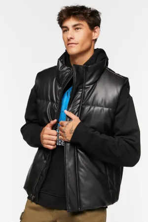 Forever 21 Men's Quilted Puffer Vest Black Forever 21