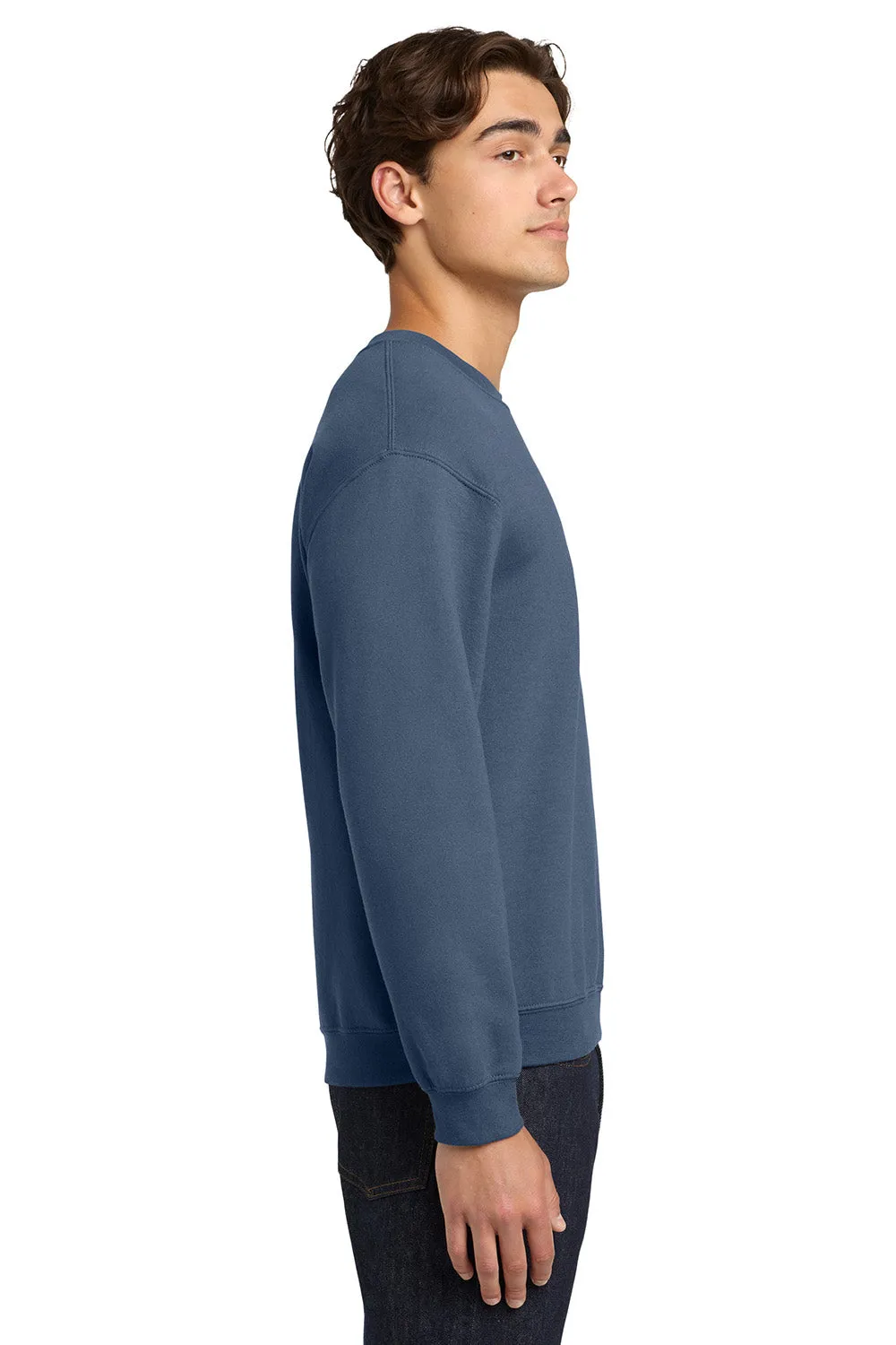 Gildan Mens Pill Resistant Fleece Crewneck Sweatshirt - Indigo Blue