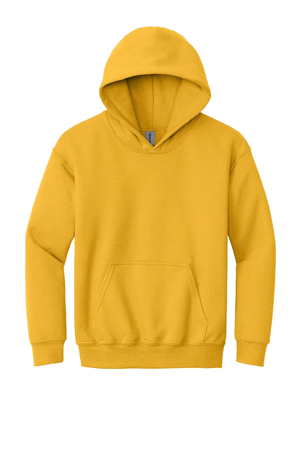 Gildan Youth Pill Resistant Hooded Sweatshirt Hoodie w/ Pouch Pocket - Gold