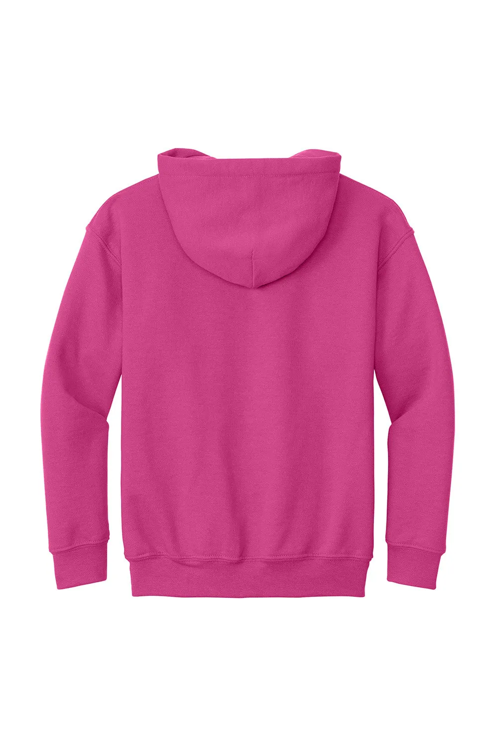 Gildan Youth Pill Resistant Hooded Sweatshirt Hoodie w/ Pouch Pocket - Heliconia Pink