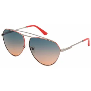 Guess Women's Sunglasses - Shiny Gunmetal Aviator Frame Smoke Lens | GU7783 08B Guess Sunglasses