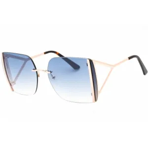 Guess Women's Sunglasses - Shiny Rose Gold Rimless Rectangular Frame | GU7718 28W Guess Sunglasses