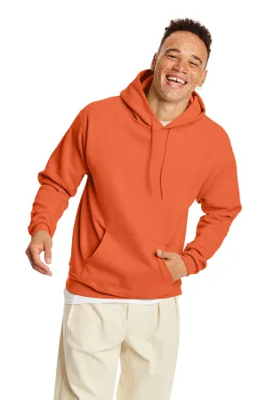 Hanes Mens EcoSmart Print Pro XP Pill Resistant Hooded Sweatshirt Hoodie w/ Pouch Pocket - Texas Orange