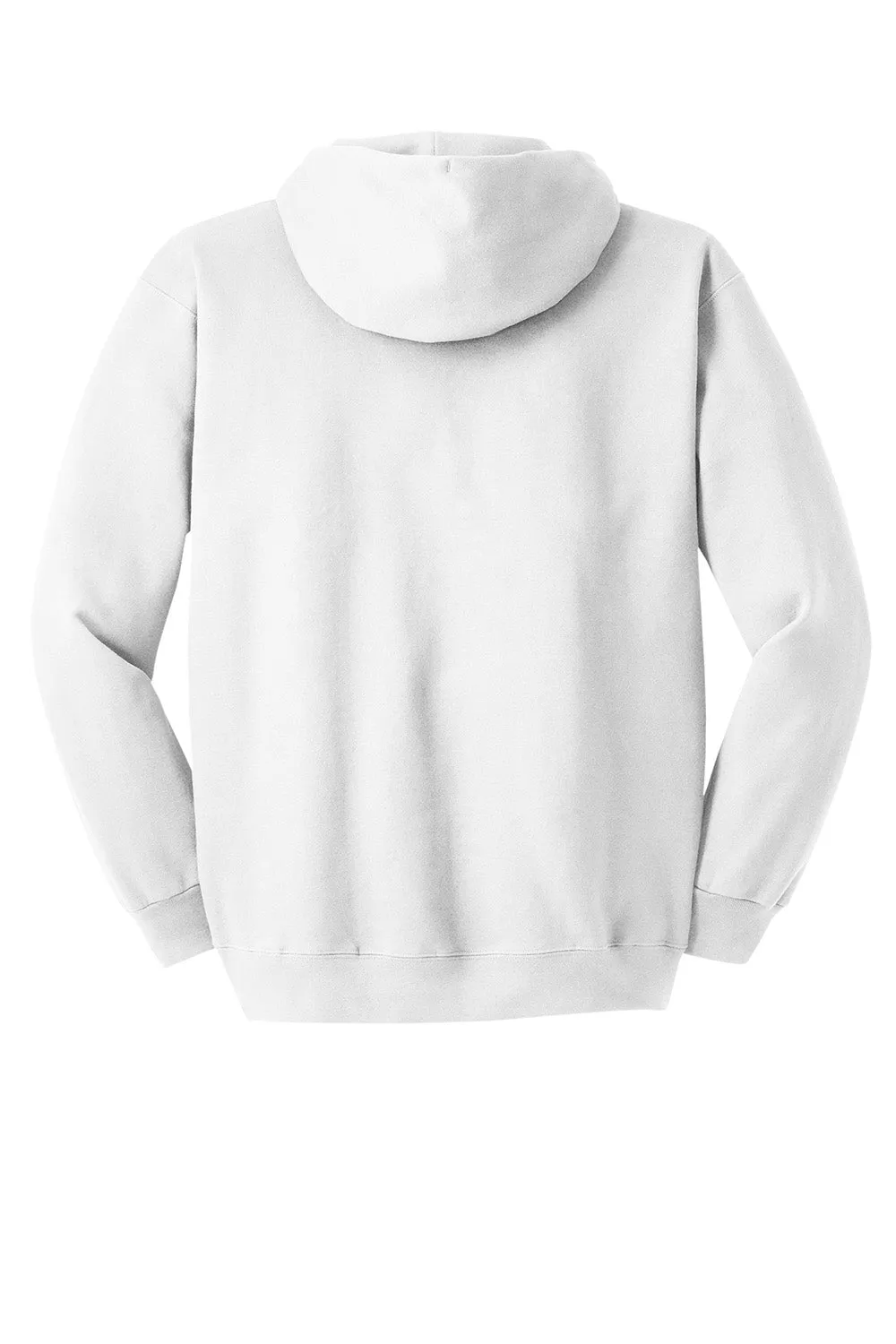 Hanes Mens Ultimate Cotton PrintPro XP Pill Resistant Hooded Sweatshirt Hoodie w/ Pouch Pocket - White