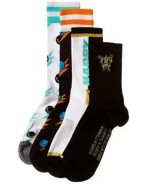 Happy Socks Set of 4 Happy Text Sock