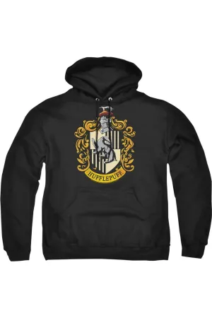 Harry Potter Hufflepuff Crest Adult Pull Over Hoodie / Hooded Sweatshirt