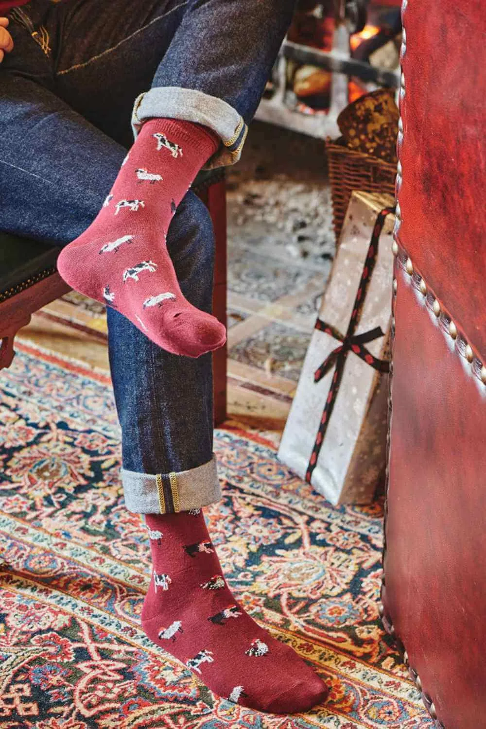 HJ Hall Animals In Christmas Hats Rich Cotton Socks HJ Accessories