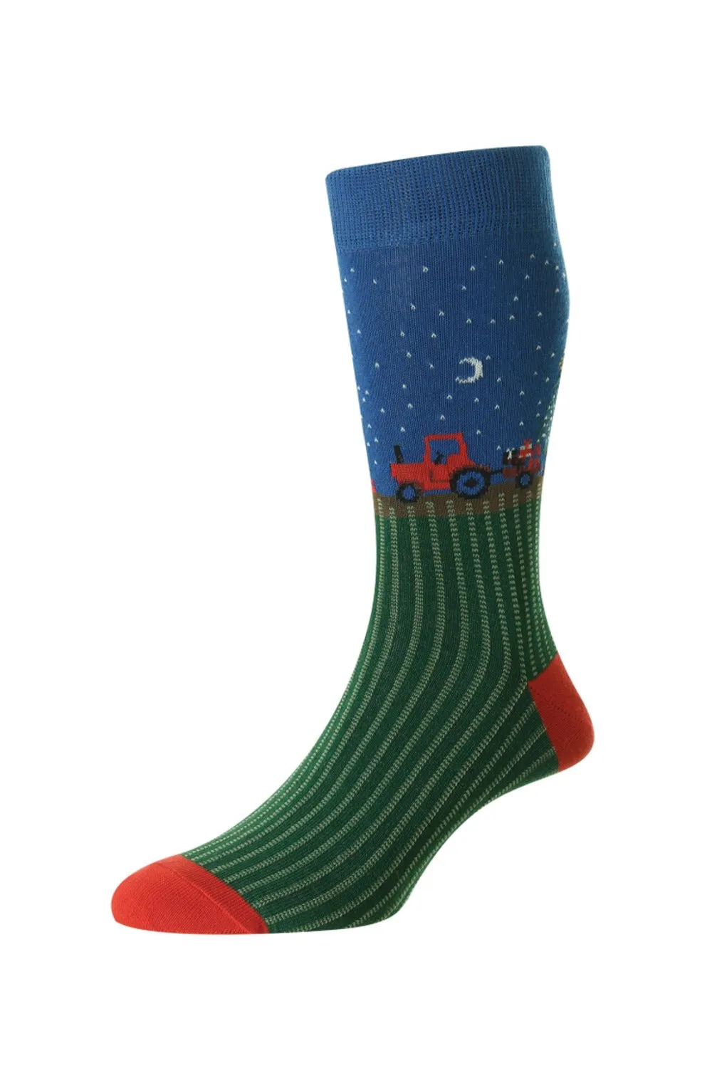 HJ Hall Christmas Farm Scene Rich Cotton Socks HJ Accessories
