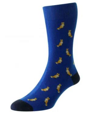 HJ Hall Fox Motif Mens Cotton Rich Socks HJ Accessories