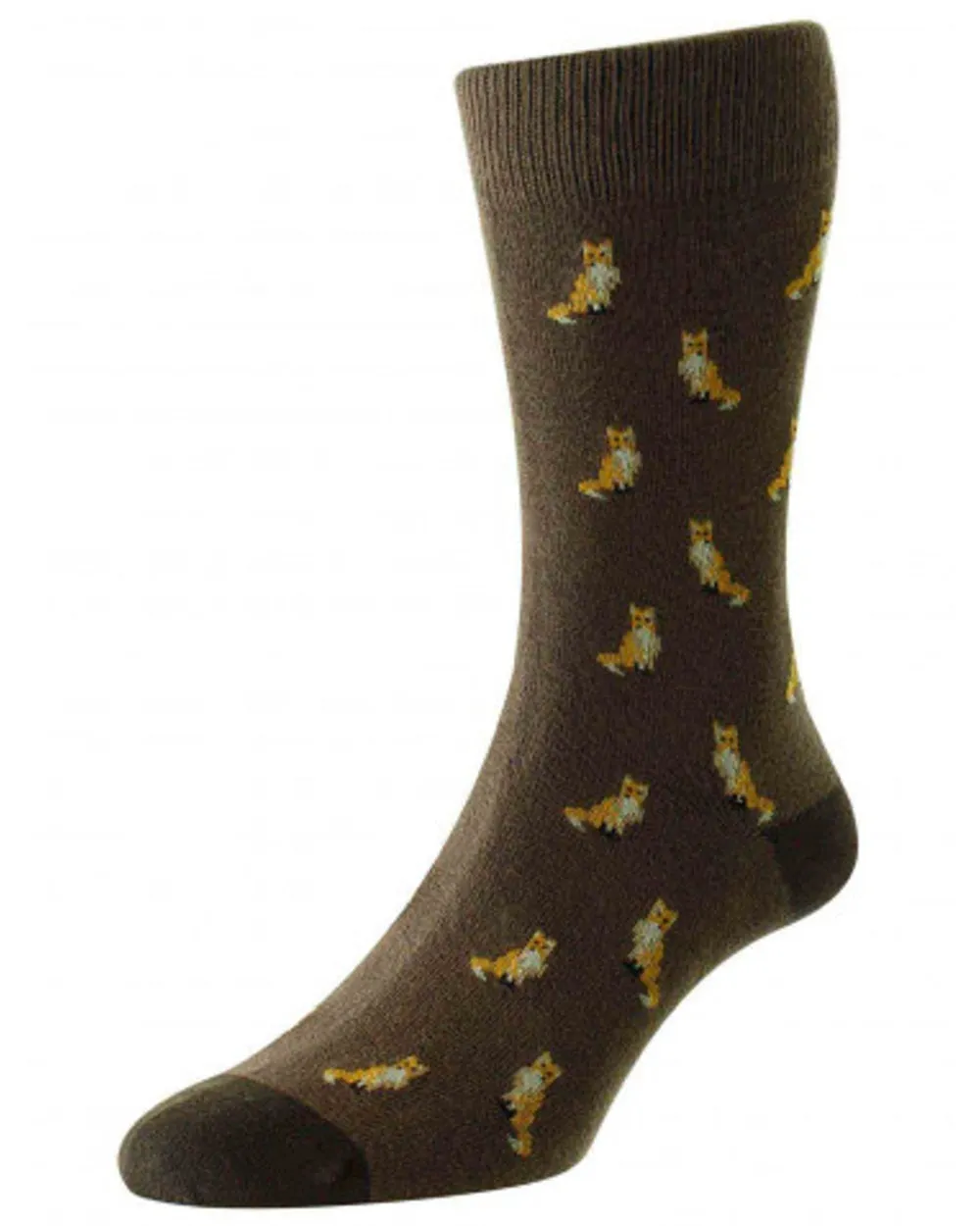 HJ Hall Fox Motif Mens Cotton Rich Socks HJ Accessories