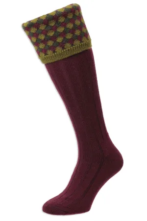 HJ Hall Hadleigh Merino Shooting Sock | Harlequin Top HJ Accessories
