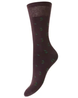 HJ Hall Leaf Cotton Comfort Top Socks HJ Accessories