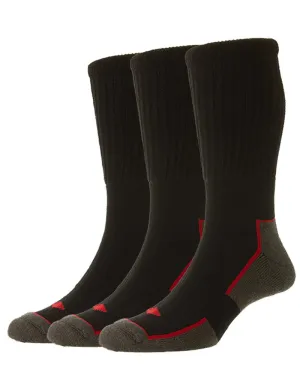 HJ Hall Long Cotton Comfort Top Work Sock Triple Pack HJ Accessories