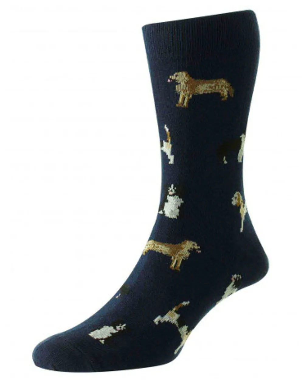 HJ Hall Mens Country Dogs Motif Cotton Rich Socks HJ Accessories