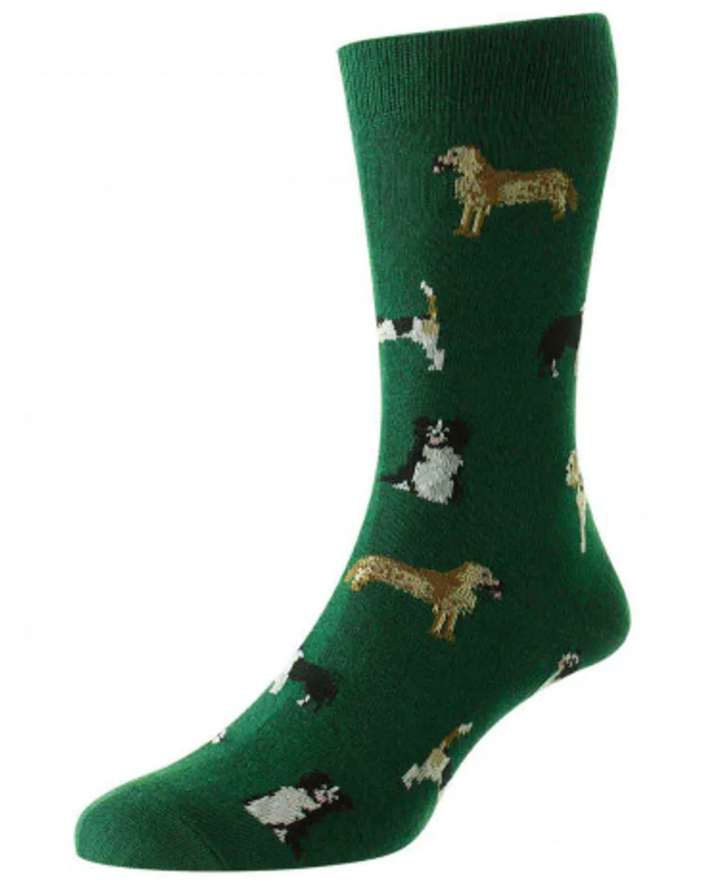 HJ Hall Mens Country Dogs Motif Cotton Rich Socks HJ Accessories