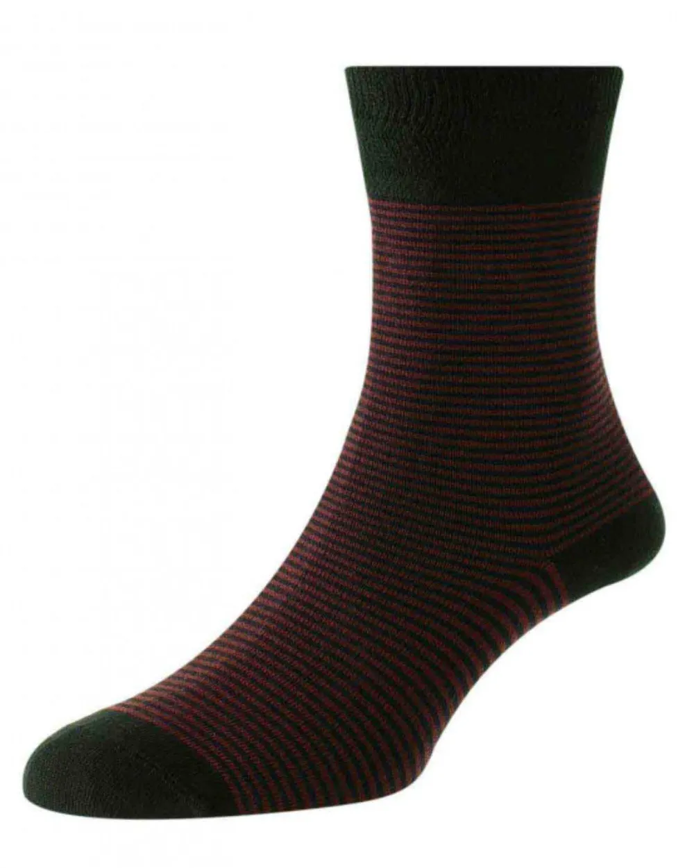 HJ Hall Narrow Stripe Bamboo Comfort Top Socks HJ Accessories