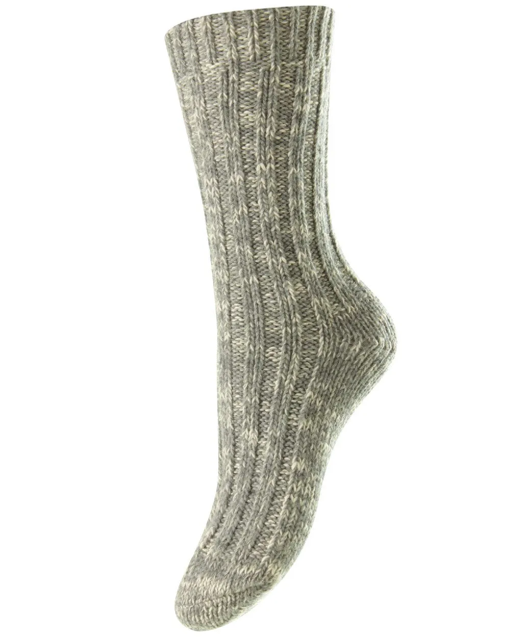 HJ Hall Womens Chunky Knit Wool & Cotton Blend Socks HJ Accessories