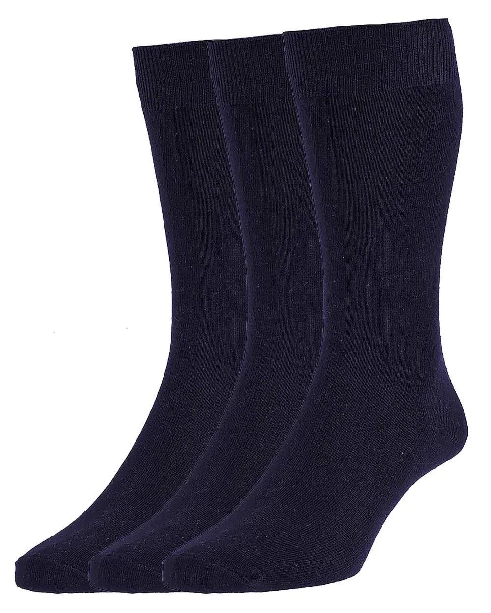 HJ Hall Womens Executive Plain Knit Socks 3 Pair Pack HJ Accessories