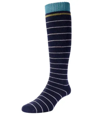 HJ Hall Womens Stripe Welly Socks HJ Accessories