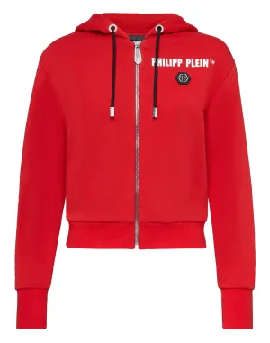Hoodie Sweatjacket Crystal Fringe