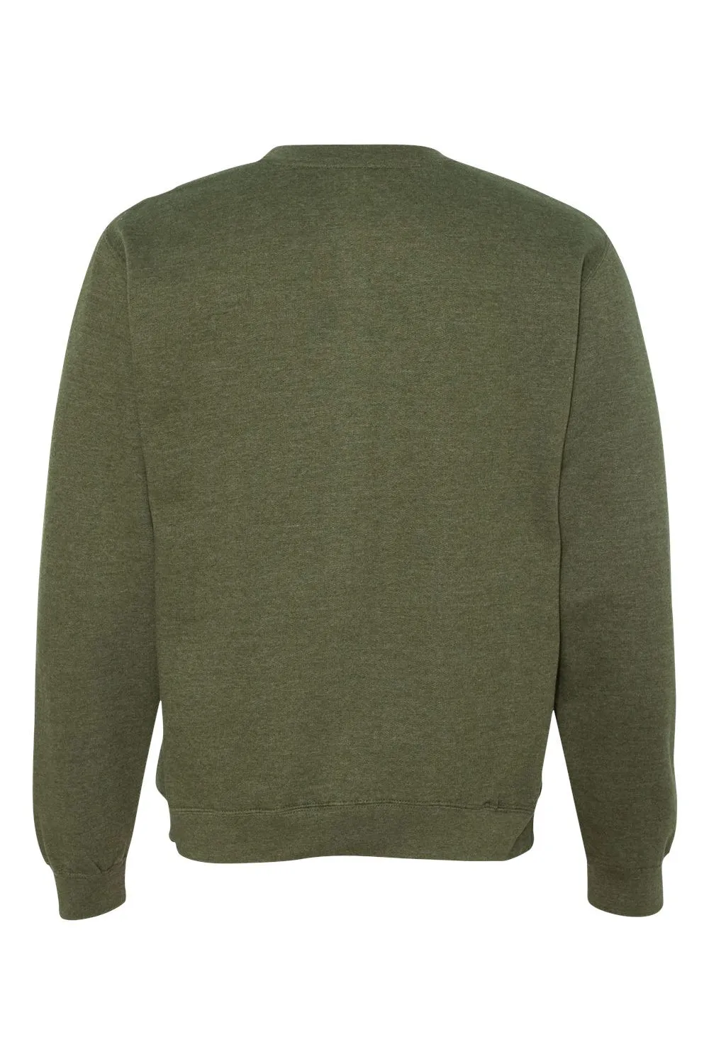 Independent Trading Company Mens Crewneck Sweatshirt - Heather Army Green