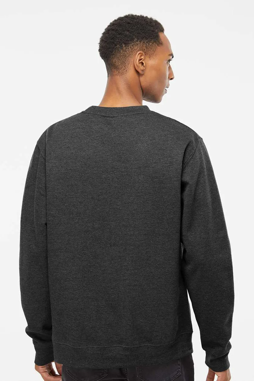 Independent Trading Company Mens Crewneck Sweatshirt - Heather Charcoal Grey