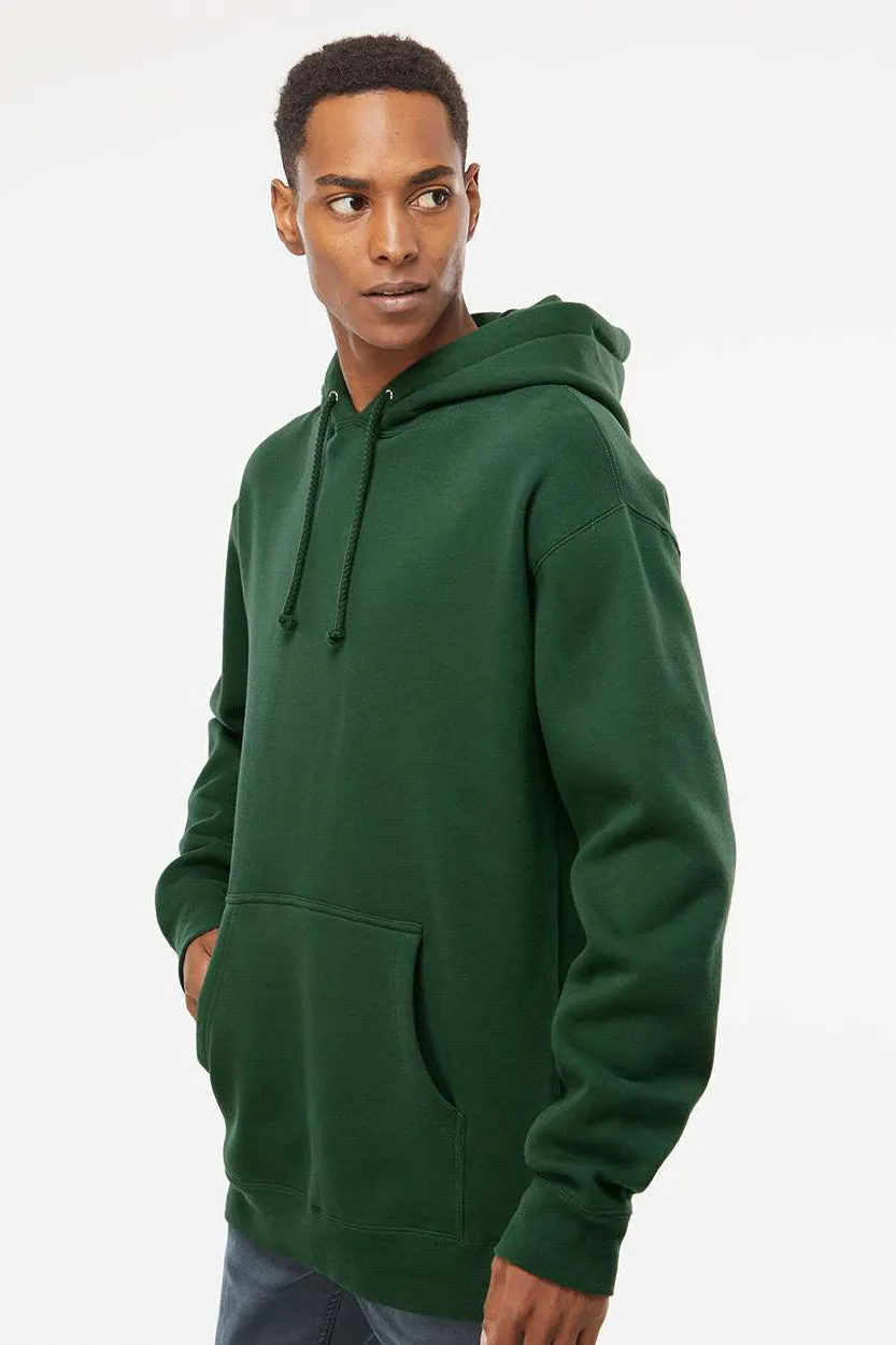Independent Trading Company Mens Hooded Sweatshirt Hoodie w/ Pouch Pocket - Dark Green
